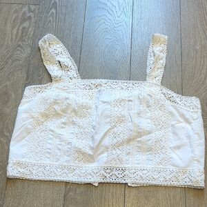White Crochet Crop Top